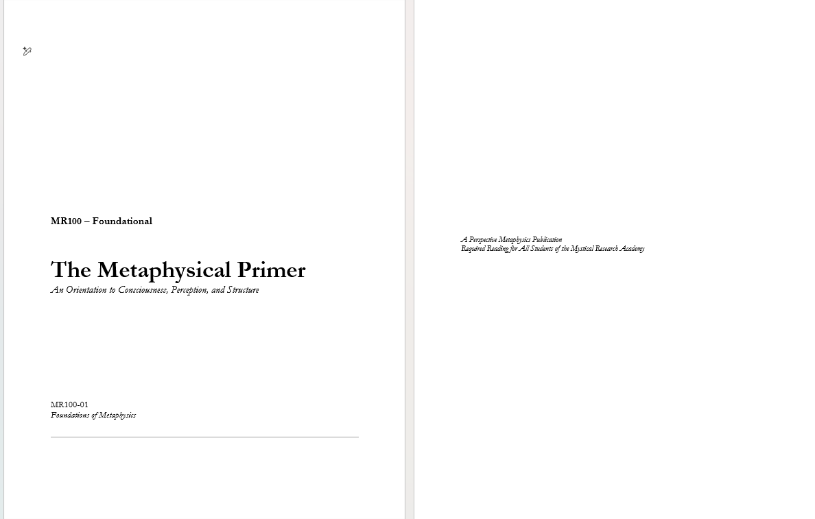 The Metaphysical Primer — Digital Edition